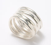 UltraFine 950 Silver Polished Multistrand Ring, Size 7